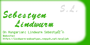 sebestyen lindwurm business card